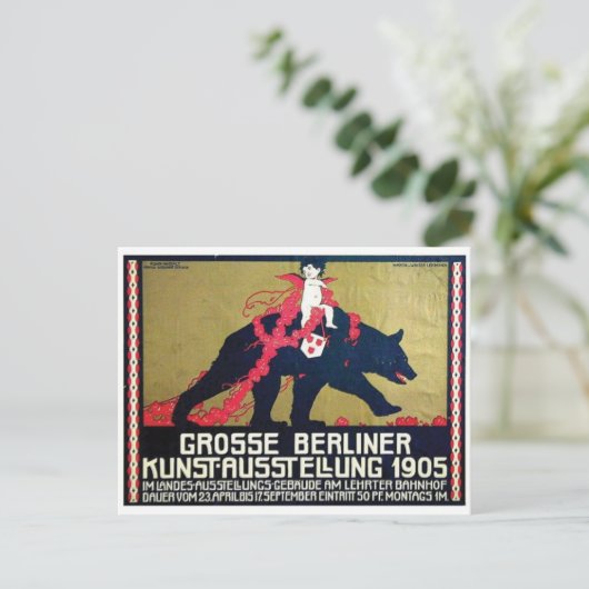 Vintage Ad Poster Postkarte (Stehend Vorderseite)