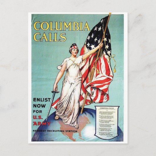 Vintage Ad Poster Postkarte (Vorderseite)