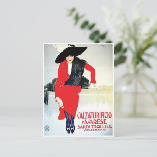 Vintage Ad Poster Postkarte (Stehend Vorderseite)