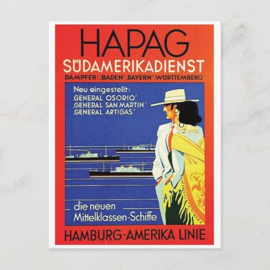 Vintage Ad Poster Postkarte (Vorderseite)