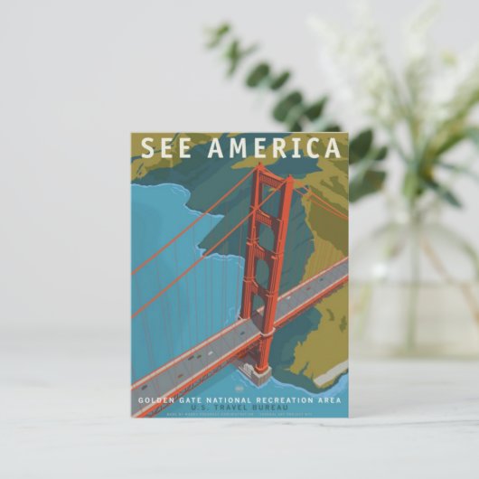 Vintage Ad Poster Postkarte (Stehend Vorderseite)