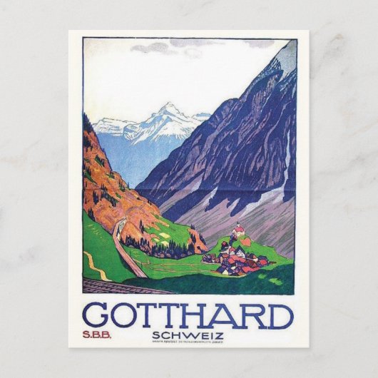 Vintage Ad Poster Postkarte (Vorderseite)