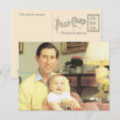 Vintage-Adel, Prinz Charles und William Postkarte (Vorne/Hinten)