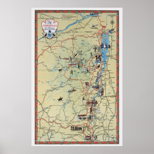 Vintage Adirondacks - 1929 Poster (Vorne)