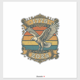 Vintage Adler 1776 2026 Hemd Patriotisch Retro Abg Aufkleber