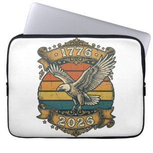 Vintage Adler 1776 2026 Shirt Patriotisches Retro Laptopschutzhülle