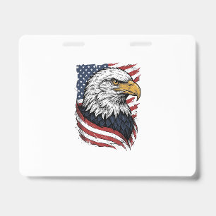 Vintage-Adler-Amerikanische-Flagge-Patriotisches-S Ausweis