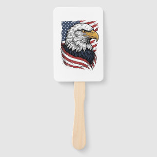 Vintage-Adler-Amerikanische-Flagge-Patriotisches-S Fächer