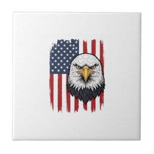 Vintage-Adler-Amerikanische-Flagge-Patriotisches-S Fliese