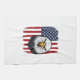 Vintage-Adler-Amerikanische-Flagge-Patriotisches-S Geschirrtuch