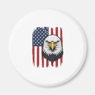 Vintage-Adler-Amerikanische-Flagge-Patriotisches-S Magnet