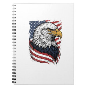 Vintage-Adler-Amerikanische-Flagge-Patriotisches-S Notizblock