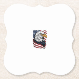 Vintage Adler Amerikanisches Flagge Patriotisches Untersetzer