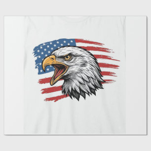 Vintage-Adler-Flagge Patriotisches Vektor-Shirt-De Geschenkpapier