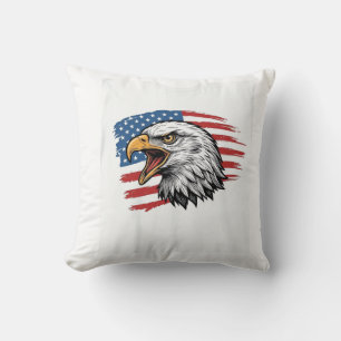 Vintage-Adler-Flagge Patriotisches Vektor-Shirt-De Kissen