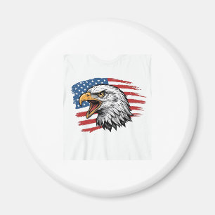 Vintage-Adler-Flagge Patriotisches Vektor-Shirt-De Magnet
