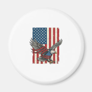 Vintage-Adler-Flagge-Vektor-patriotisches-Shirt-De Magnet