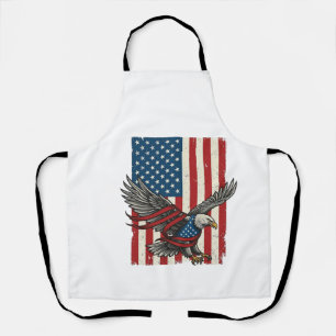 Vintage-Adler-Flagge-Vektor-patriotisches-Shirt-De Schürze