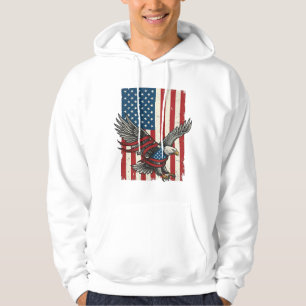 Vintage-Adler-Flagge Vektor Patriotisches T-Shirt  Hoodie