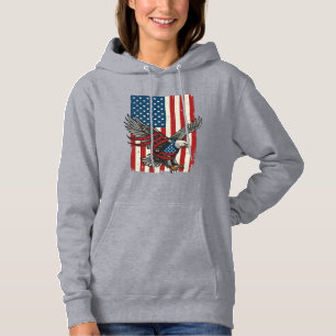 Vintage-Adler-Flagge Vektor Patriotisches T-Shirt  Hoodie