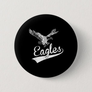 Vintage-Adler fliegender Vogel Inspirierend Button