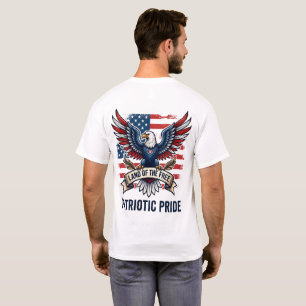 Vintage Adler Land der Freien Patriotischer Stolz T-Shirt