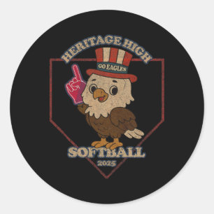Vintage Adler mit Schaumstoff-Finger - Heritage So Runder Aufkleber