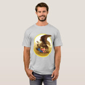 Vintage Adler mit Schild T-Shirt (Vorne ganz)
