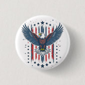 Vintage Adler Patriotisch Button (Vorderseite)