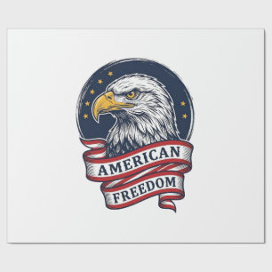 Vintage-Adler-patriotisches Band-Vektor-Shirt-Desi Geschenkpapier