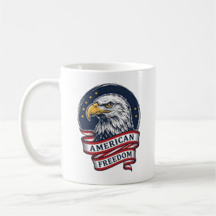Vintage-Adler-patriotisches-Band-Vektor-Shirt-Desi Kaffeetasse