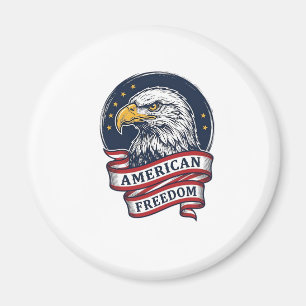Vintage-Adler-patriotisches Band-Vektor-Shirt-Desi Magnet