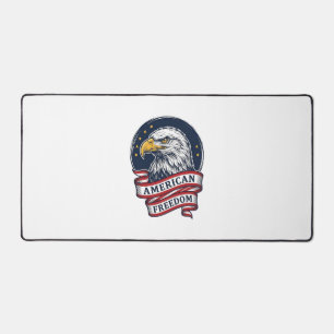 Vintage-Adler-patriotisches-Band-Vektor-Shirt-Desi Schreibtischunterlage