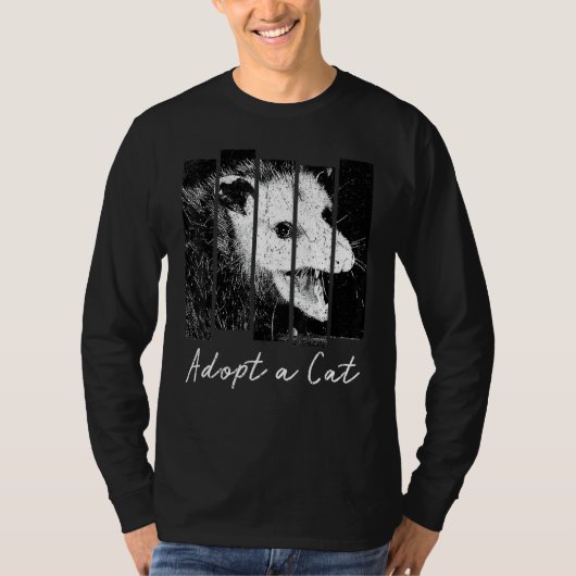 Vintage Adopt A Cat Opossum T-Shirt (Vorderseite)