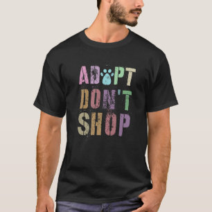 Vintage ADOPTIER NICHT KAUF Tierheim Rettet Katzen T-Shirt