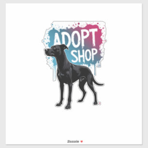 Vintage Adoptiere Nicht Kaufen Hund Graffiti Rettu Aufkleber