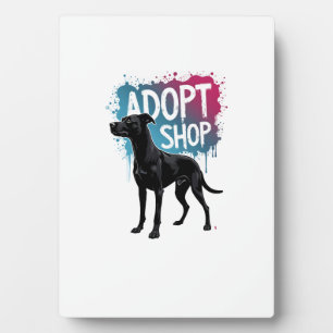 Vintage Adoptiere Nicht Kaufen Hund Graffiti Rettu Fotoplatte