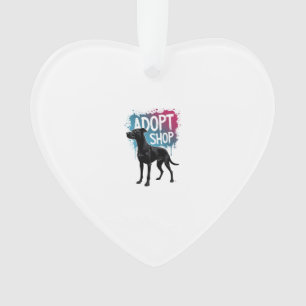 Vintage Adoptiere Nicht Kaufen Hund Graffiti Rettu Ornament