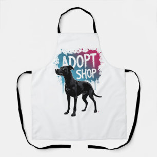 Vintage Adoptiere Nicht Kaufen Hund Graffiti Rettu Schürze