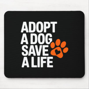 Vintage Adoptieren Sie Hund Retten Sie Leben Rettu Mousepad