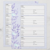 Vintage Adressbuchseite (Vorne/Hinten)