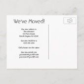 Vintage Adressenänderung, antike Amerika-Karte Ankündigungspostkarte (Rückseite)