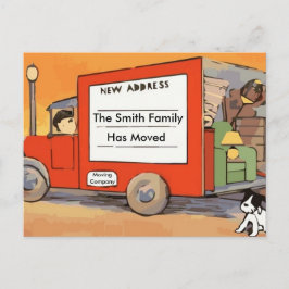 Vintage Adressenänderung bei Umzug Ankündigungspostkarte