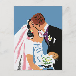 Vintage Adressenänderung, Retro Newlyweds Ankündigungspostkarte