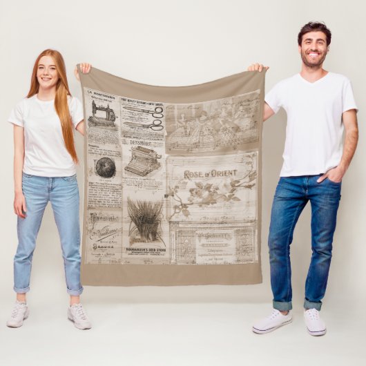 Vintage Ads Design - Fleece Blanket, 50"x60" (Beispiel)