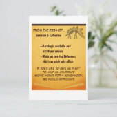 Vintage Adventure Wedding Information Card v2 Einladung (Stehend Vorderseite)