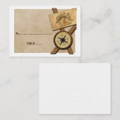 Vintage Adventure Wedding-Platzkarte Platzkarte (Vorne/Hinten)