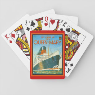 Vintage advertising, RMS Queen Mary Spielkarten