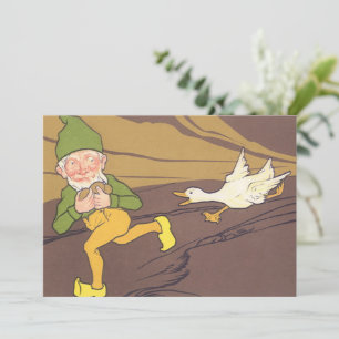 Vintage Aesop Fable Gans, die das Goldene Ei beher Einladung