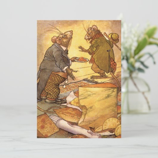 Vintage Aesop's Fabel, Country Mouse, City Mouse (Stehend Vorderseite)